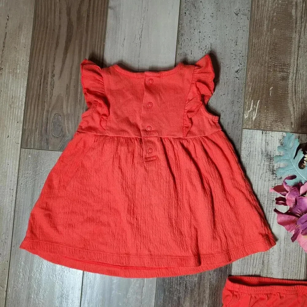 2pc Red Just One You made by Carter's Size 6m Gauze Baby Girl Outfit